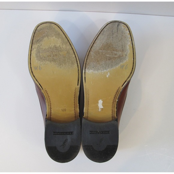 Giorgio‎ Brutini Le Glove Brown Leather Woven Tassel Loafers Men's Size 12D - Picture 10 of 11